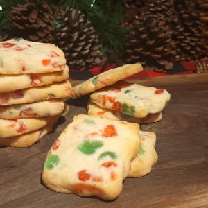 Cherry Shortbread Dozen (candied cherries in a buttery ice box style shortbread-our most popular Christmas shortbread!)