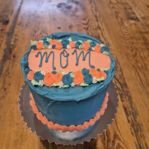 Peachy Bloom Mother's Day Cake (6" size...serves 4-6, vanilla cake, strawberry preserve filling)